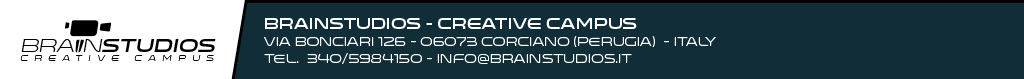 brainstudios creative campus scuola formazione video fotografia set e produzione cinematografica corsi video reflex video editing soggetto sceneggiatura montaggio video migliori videomaker creativi corsi steadycam inquadrature cinema workshop fotografia moda fashion realizzare videoclip cortometraggi documentari